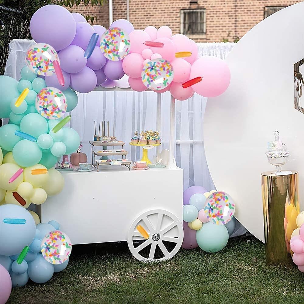 Pastel Balloon Garland Arch Kit, 110pcs Macaron Candy Colored Rainbow Assorted Latex Balloons - Lasercutwraps Shop