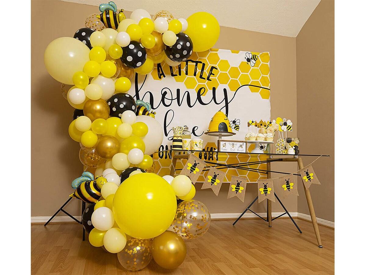 Bee Balloon Garland Kit Arch Bumble Bee Balloons for What Will It Bee Gender Reveal Party Supplies & Baby Shower Decorations - Lasercutwraps Shop
