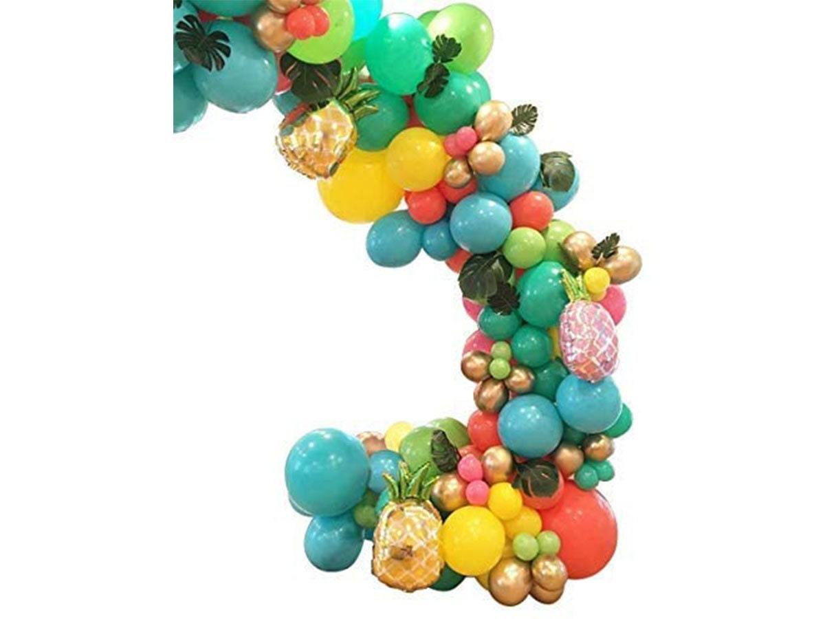 143Pcs Flamingo Tropical Balloons Arch and Garland Kit, Decorations for Hawaiian Luau Summer Theme Jungle Party, Baby Shower Wedding - Lasercutwraps Shop