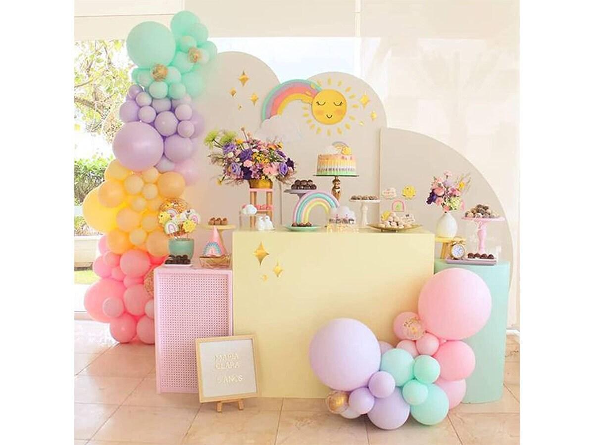 Magical Unicorn Rainbow Macaron Balloons Garland Arch Kit for Pastel Baby Shower Birthday Ice Cream Party Children's Party Decorations - Lasercutwraps Shop
