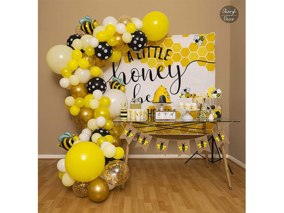 Bee Balloon Garland Kit Arch Bumble Bee Balloons for What Will It Bee Gender Reveal Party Supplies & Baby Shower Decorations - Lasercutwraps Shop