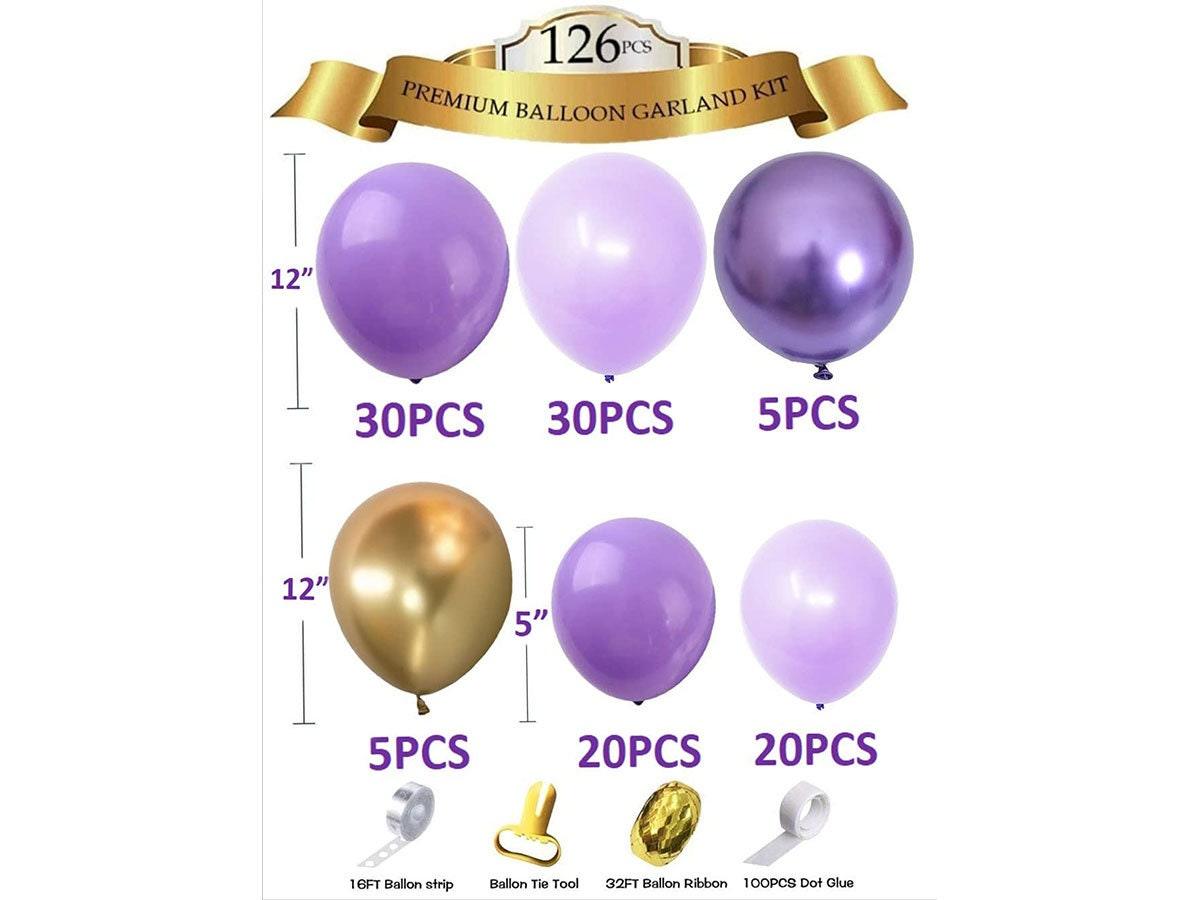 126pcs Purple Butterfly Baby Girl Balloon Garland Arch Kit Theme Purple Balloons Baby Shower Birthday Valentine's Day Bachelorette Wedding - Lasercutwraps Shop