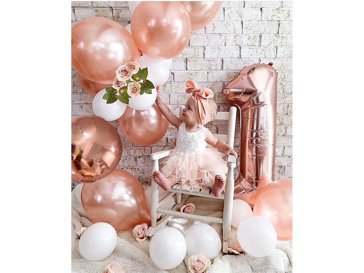 Balloon Arch & Garland kit, Rose Gold Confetti Latex Balloons Arch for Mother‘s Day, Bridal Shower, Baby Shower, Wedding, Birthday - Lasercutwraps Shop