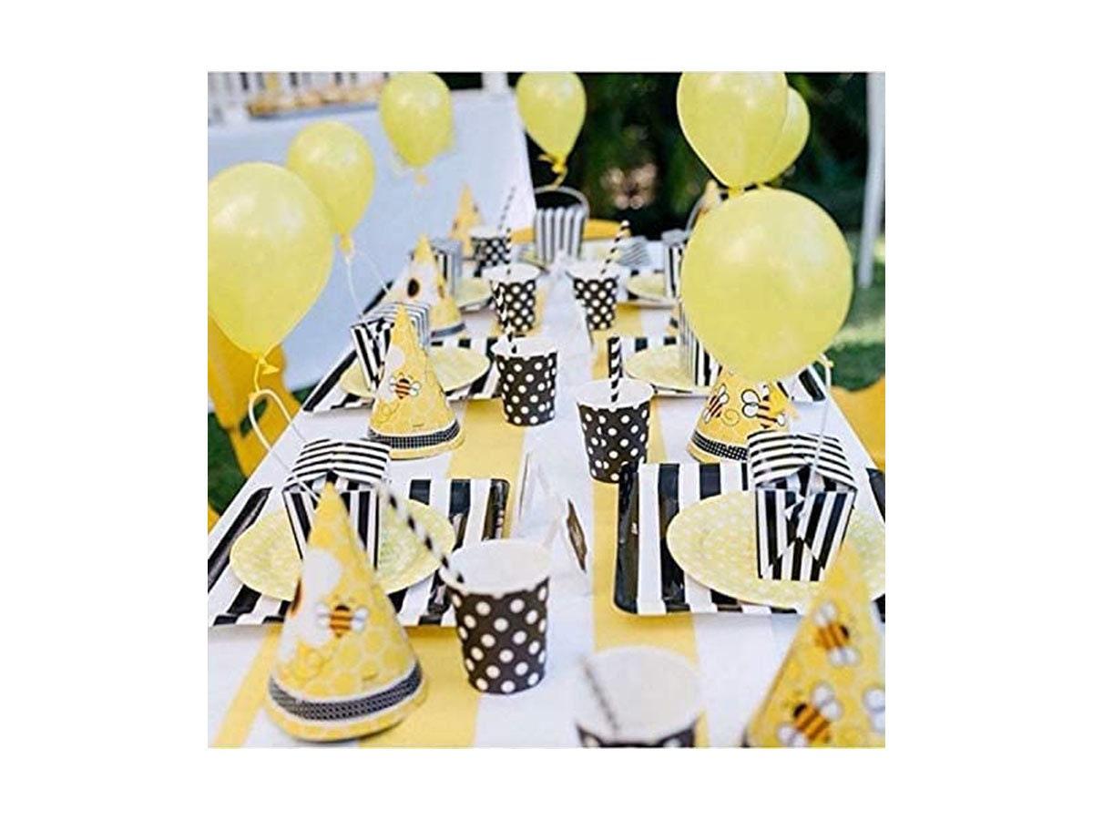 116PCS Yellow White Balloons, 2PCS 16inch Foil Bee Balloons, Balloon Garland Arch Kit, Bee Themed Baby Shower What Will It Bee Gender Reveal - Lasercutwraps Shop