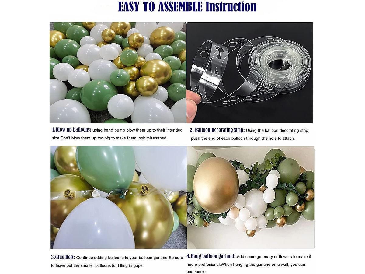 DIY Sage Green and White Balloon Garland Arch Kit for Boho Jungle Safari Outdoor Woodland Baby Shower Eucalyptus Wedding Bridal. - Lasercutwraps Shop