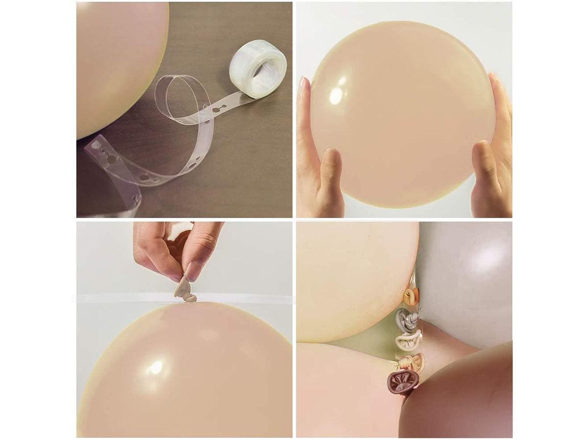 Macaroon Coffee color scheme Balloon Garland Arch Kit134pcs,Coffee Gray Balloons and Metallic Gold Balloons backdrop.Perfect - Lasercutwraps Shop