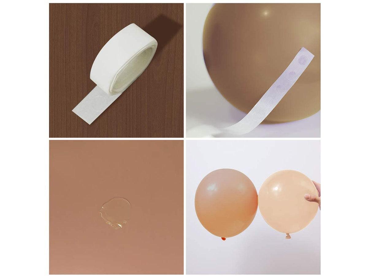 Macaroon Coffee color scheme Balloon Garland Arch Kit134pcs,Coffee Gray Balloons and Metallic Gold Balloons backdrop.Perfect - Lasercutwraps Shop