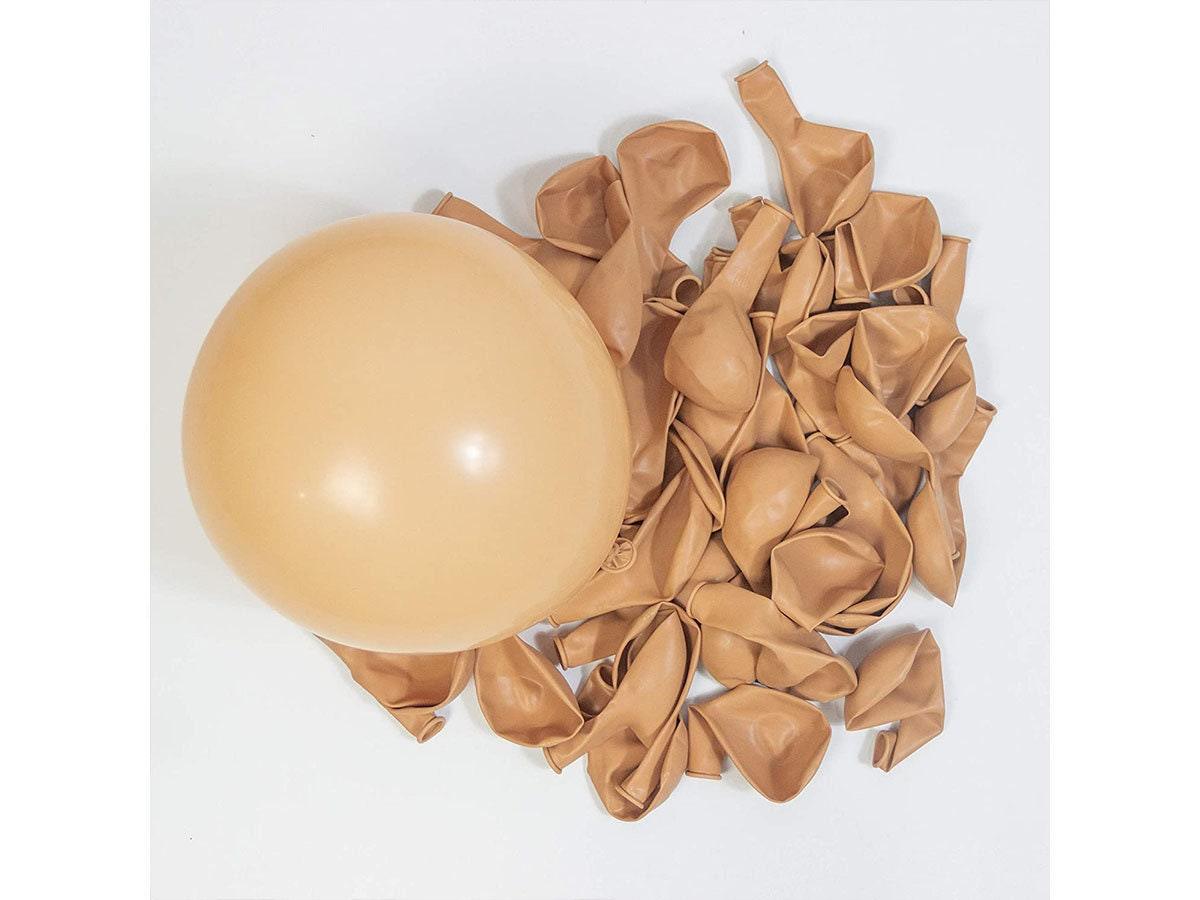 Macaroon Coffee color scheme Balloon Garland Arch Kit134pcs,Coffee Gray Balloons and Metallic Gold Balloons backdrop.Perfect - Lasercutwraps Shop