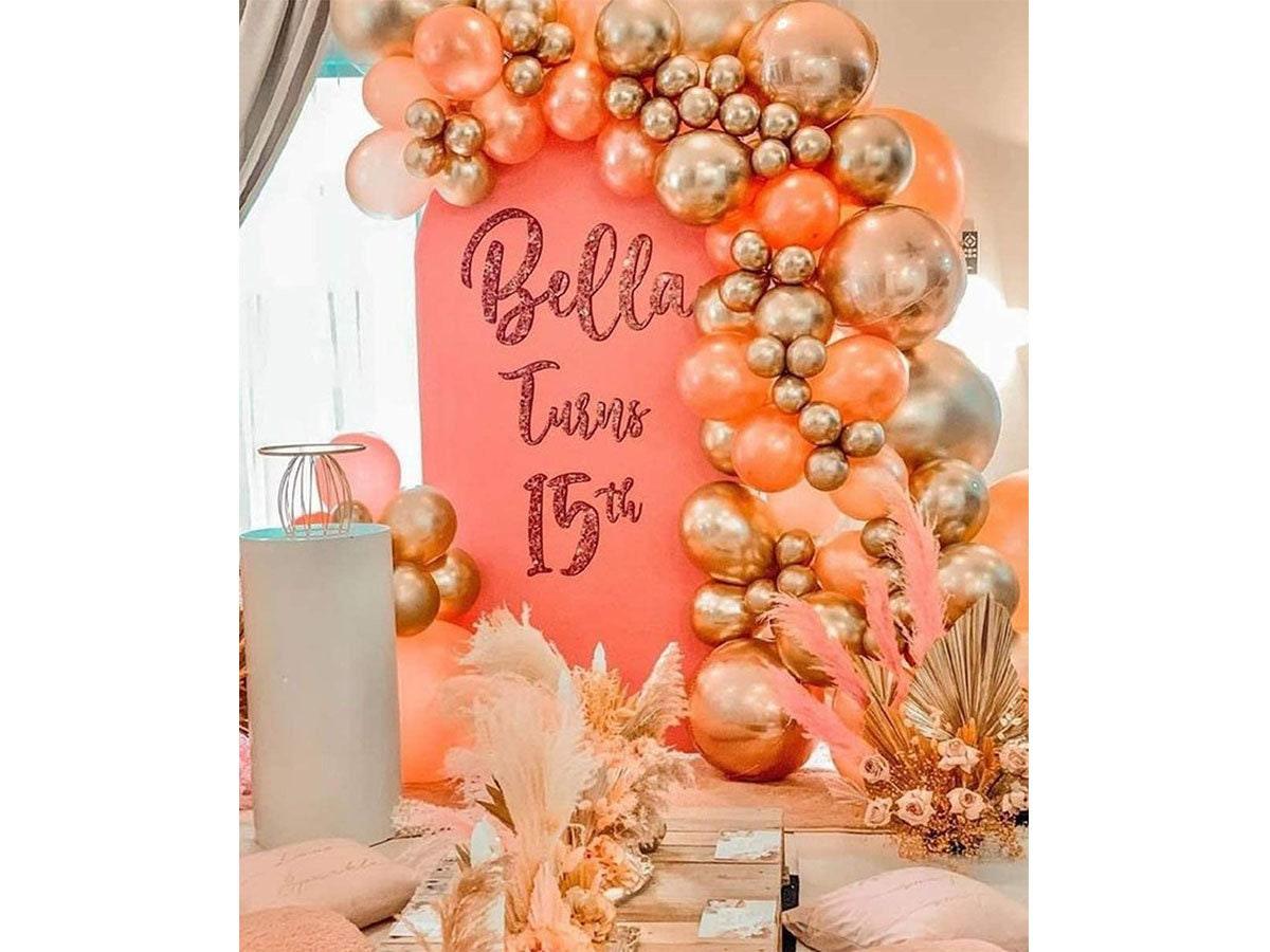 Orange with Gold Balloon Garland Arch Kit-Cream White Orange Gold Balloons for Wedding Decoration Baby Shower Decorations Birthday Party - Lasercutwraps Shop
