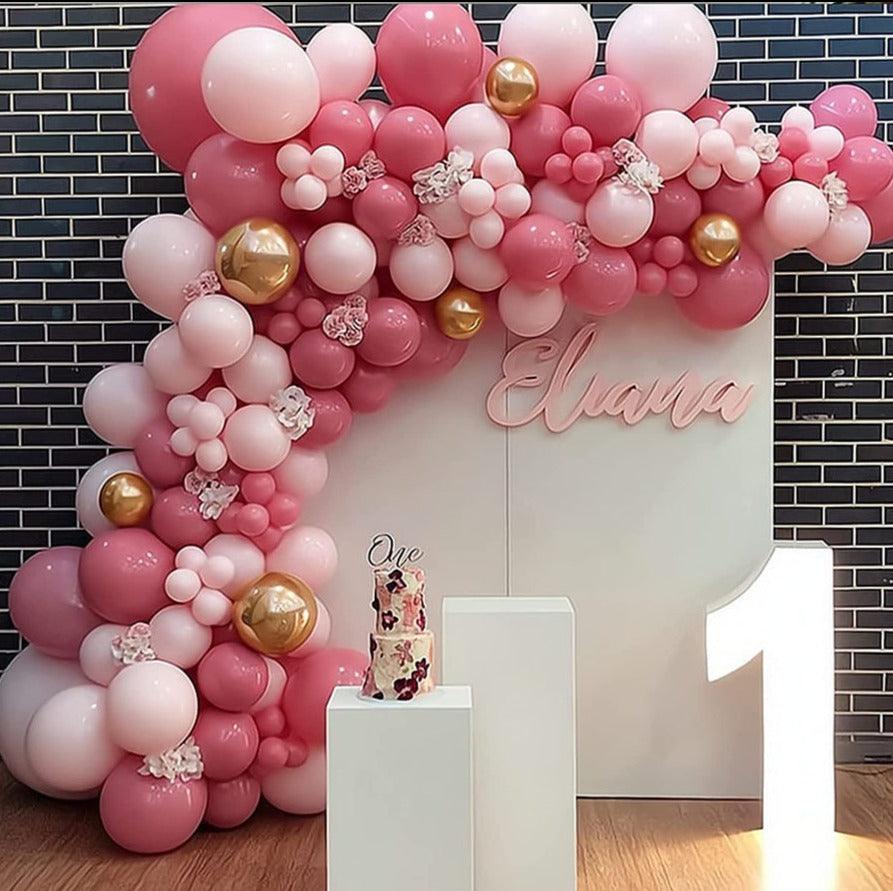 140PCS Pink Balloon Garland Kit, Baby Shower Decorations for Girl