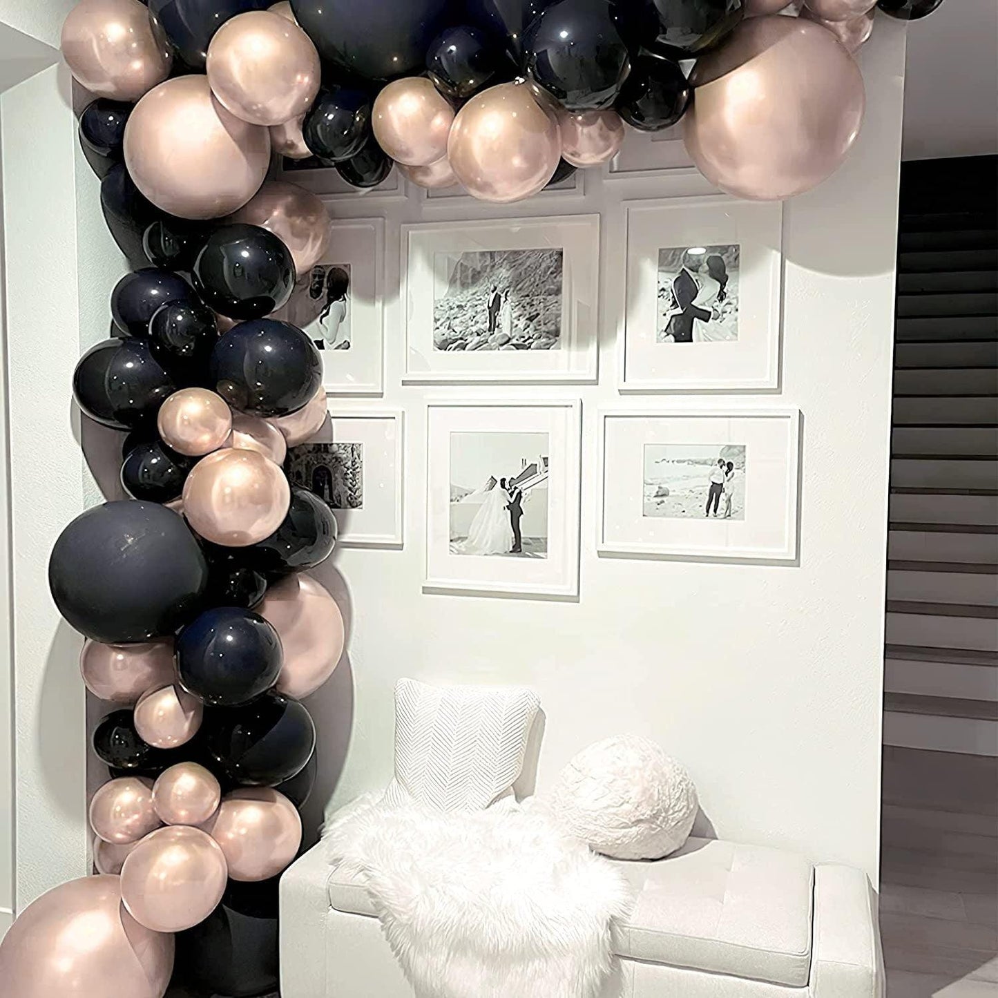 Rose Black Balloon Garland Kit, 159pcs Balloon Arch Kit, Graduation Anniversary Party Balloon Decor - Lasercutwraps Shop