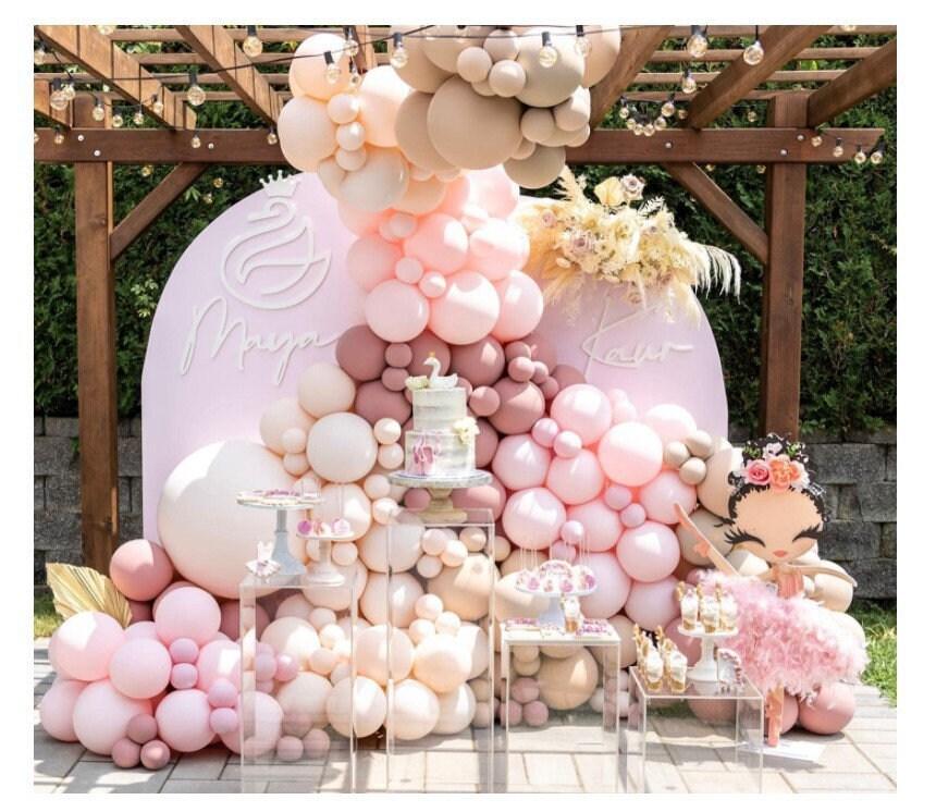 129pcs Nude Boho Balloon Garland Kit, Boho 1st Birthday Party Balloon, Baby Shower Balloons Girls, Boho Wedding Balloon Arch - Lasercutwraps Shop