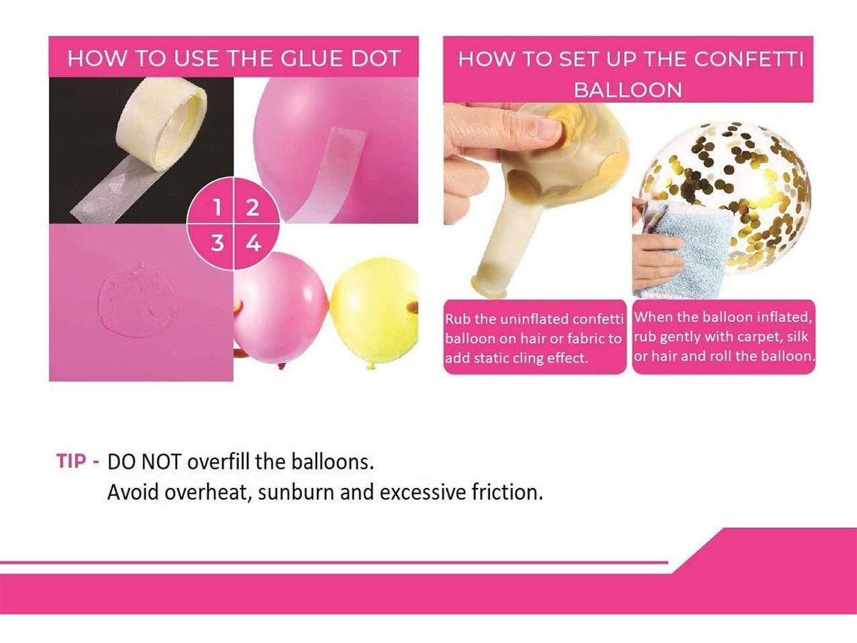 Balloon Arch Kit 114 Pcs, Pink, Hot Pink, Pearl White and Confetti Gold Garland for Parties, Baby Shower, Birthday, Bridal Shower Arch Kits - Lasercutwraps Shop