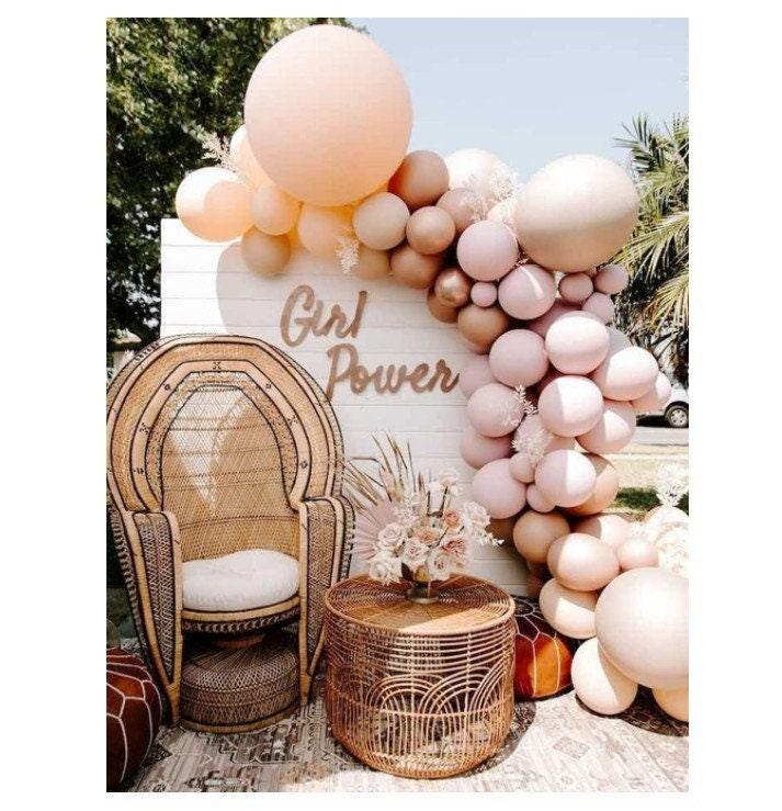 129pcs Nude Boho Balloon Garland Kit, Boho 1st Birthday Party Balloon, Baby Shower Balloons Girls, Boho Wedding Balloon Arch - Lasercutwraps Shop