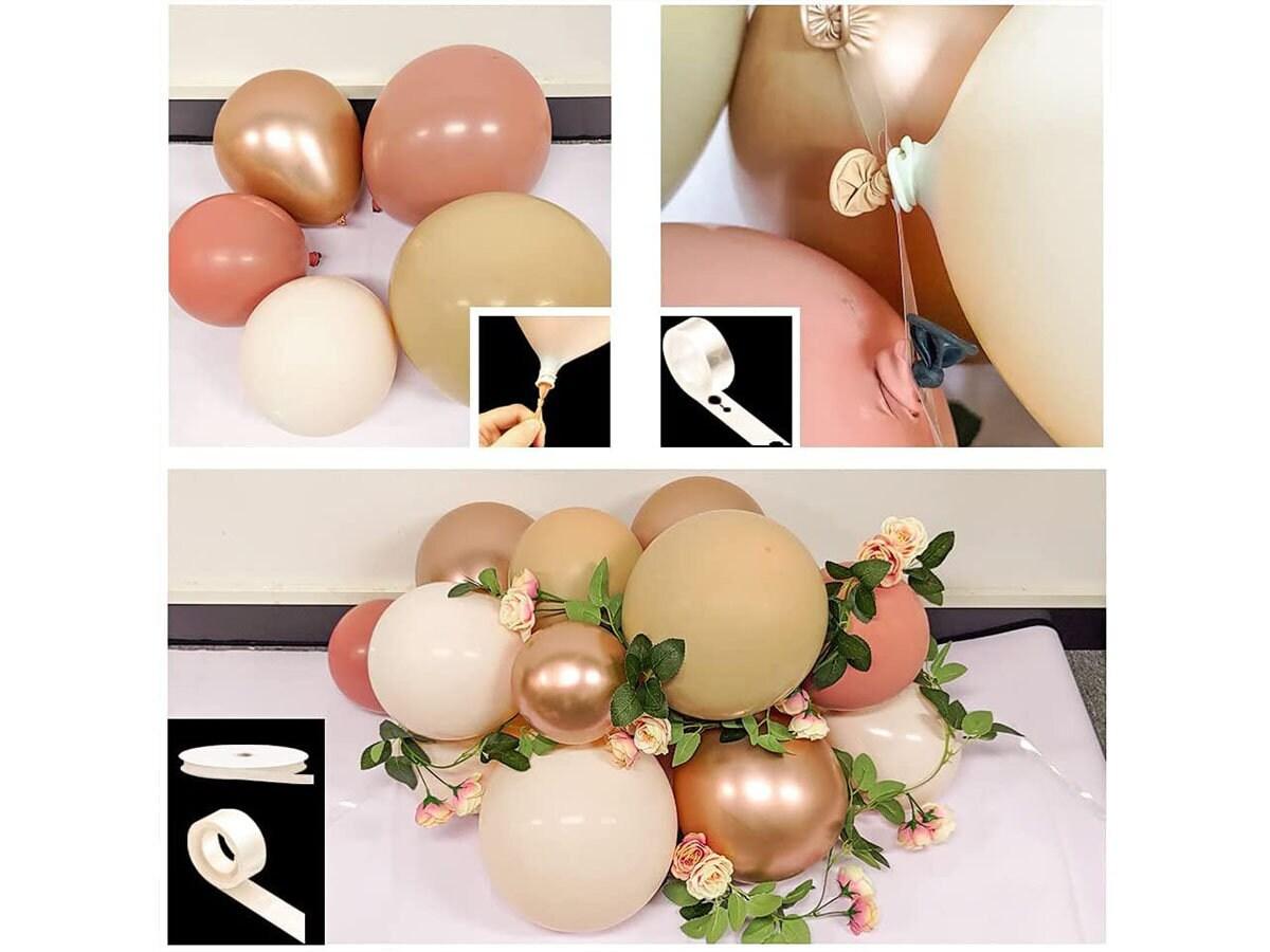 Nude Dusty Pink Balloon Garland Kit Blush Coffee Brown Rose Gold Metallic Double Stuffed Latex Balloons For Wedding Engagement Birthday - Lasercutwraps Shop