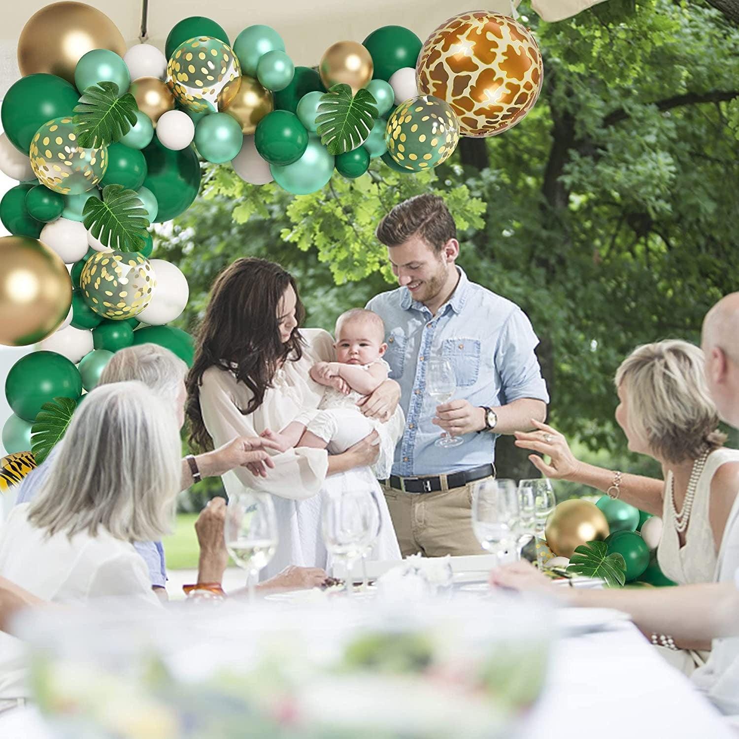 Jungle Safari Party Balloons Garland Arch Kit Tropical Palm Leaves for Animal Wedding Birthday Party Baby Shower for Boys Girls Supplies - Lasercutwraps Shop