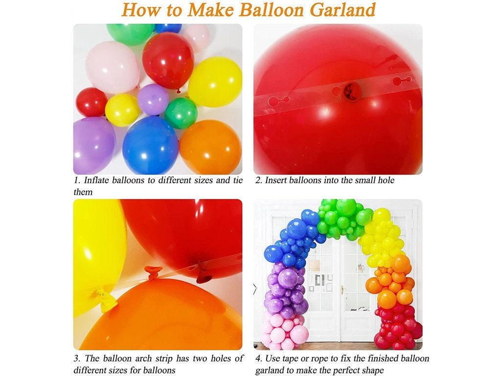 Rainbow Balloons Garland Arch Kit Mixed Size Assorted Color Balloons for Birthday Party Baby Shower Wedding Decorations - Lasercutwraps Shop