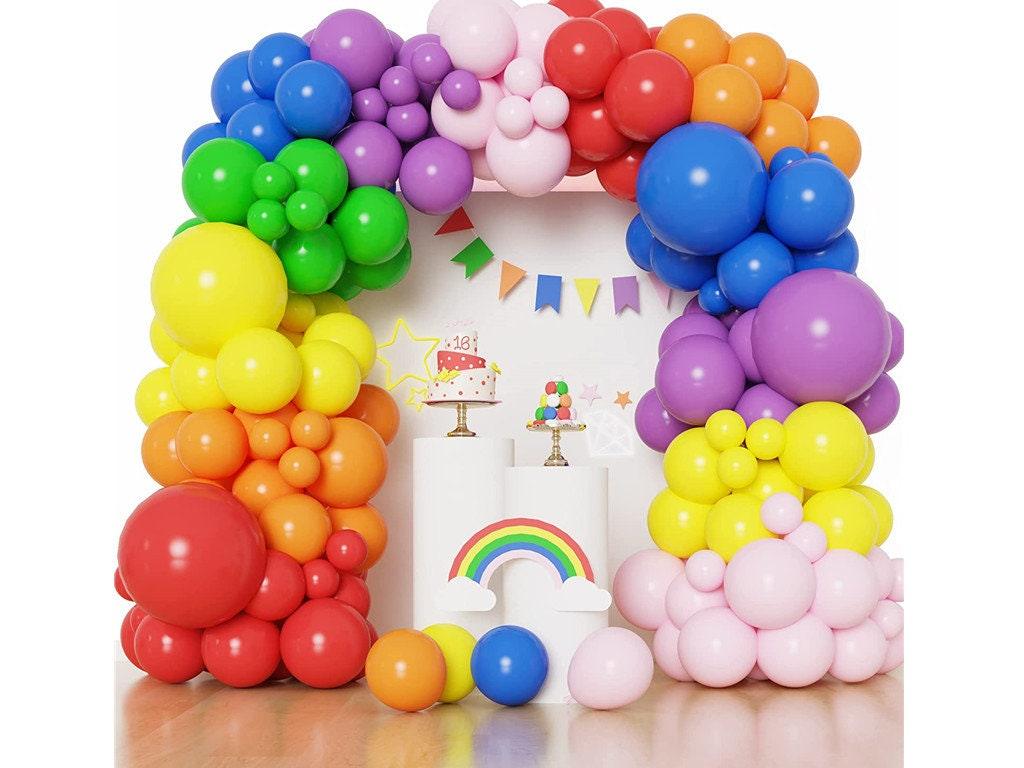 Rainbow Balloons Garland Arch Kit Mixed Size Assorted Color Balloons for Birthday Party Baby Shower Wedding Decorations - Lasercutwraps Shop