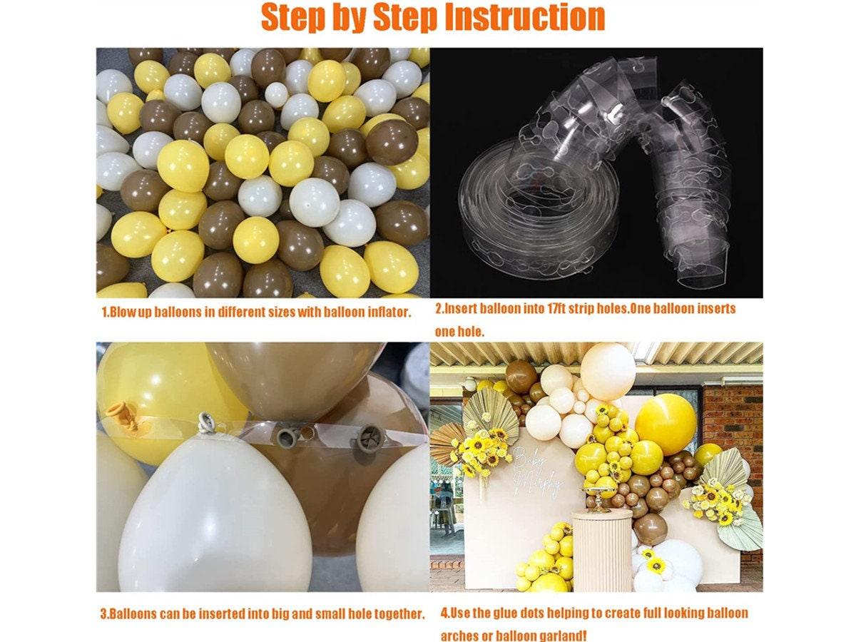111pcs sunflower yellow Brown Double-Stuffed Balloons Garland Arch Kitfor Gender Show Party Birthday Party Baby Shower Bridal Party Girls Party - Lasercutwraps Shop
