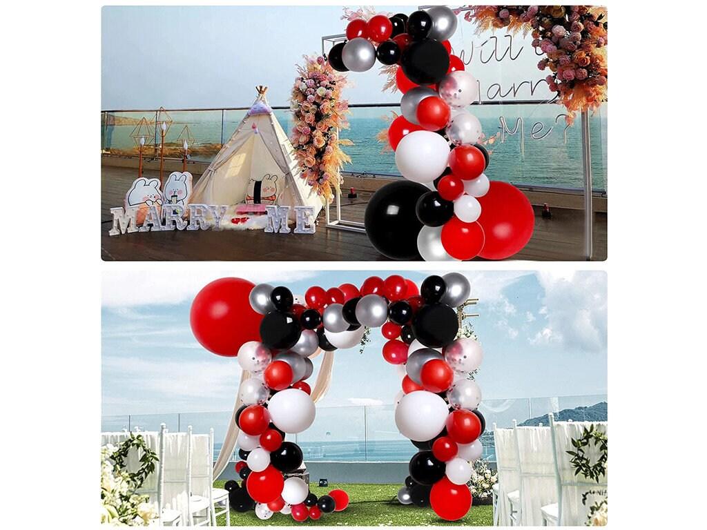 110 Pack Red Black and White Balloon Arch Garland Kit, 18ââ‚?Large DIY Party Balloons Decoration Set Confetti Balloons - Lasercutwraps Shop
