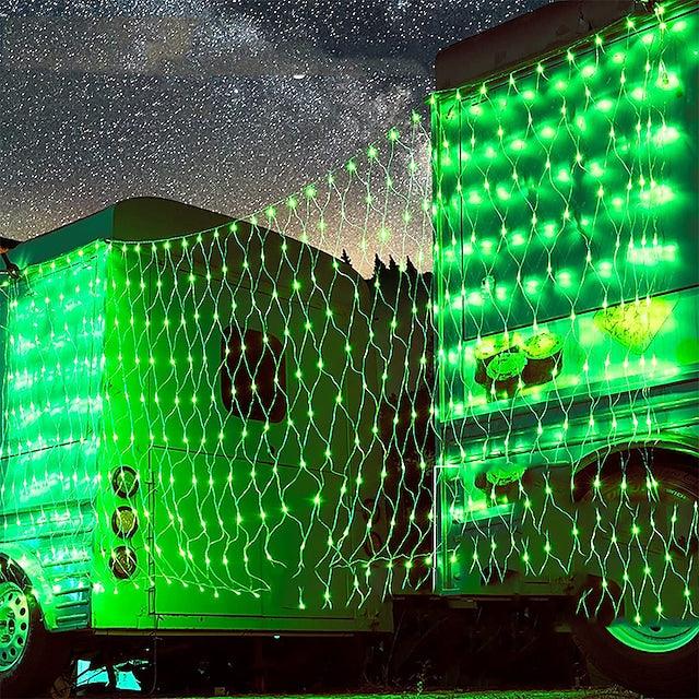 6x4m Net String Lights 880 LEDs Fishing Net String Lights Warm White Cold White Multi Color Waterproof Party Christmas Tree Wedding Patio Home Décor - Lasercutwraps Shop