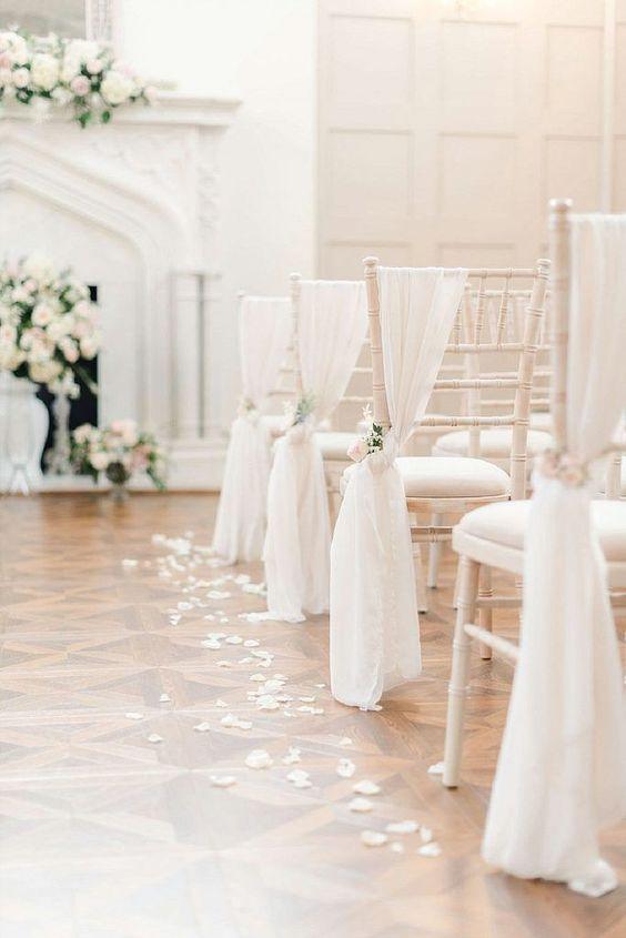 5pcs Classical White Chair Sash White Pink Blue Chiffon Chiavari Chair Sash, Chair Cover Draping, Wedding Chair Sashes Chair Decoration Wedding - Lasercutwraps Shop