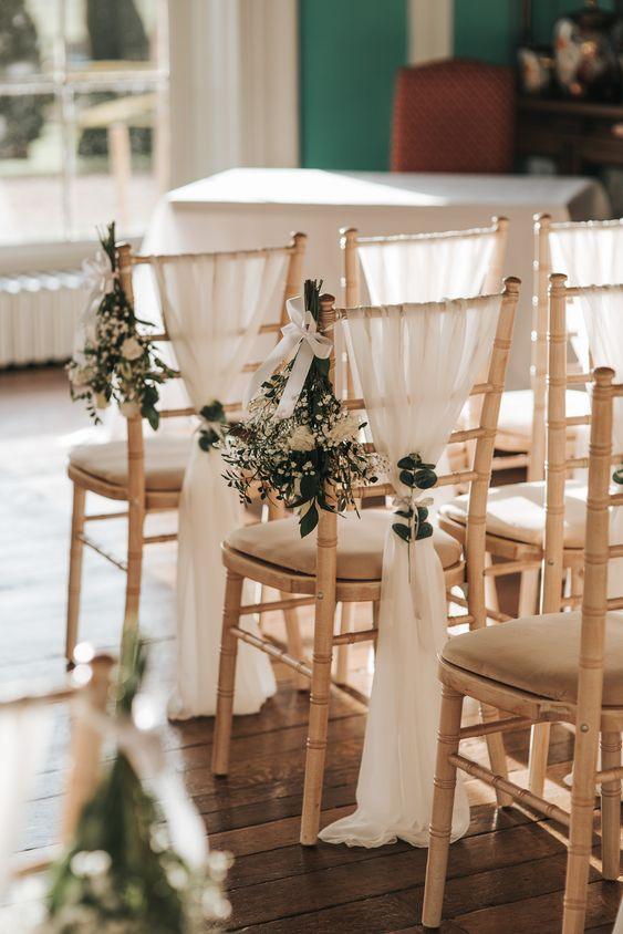 5pcs Classical White Chair Sash White Pink Blue Chiffon Chiavari Chair Sash, Chair Cover Draping, Wedding Chair Sashes Chair Decoration Wedding - Lasercutwraps Shop