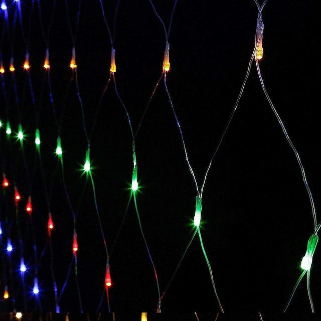 6x4m Net String Lights 880 LEDs Fishing Net String Lights Warm White Cold White Multi Color Waterproof Party Christmas Tree Wedding Patio Home Décor - Lasercutwraps Shop
