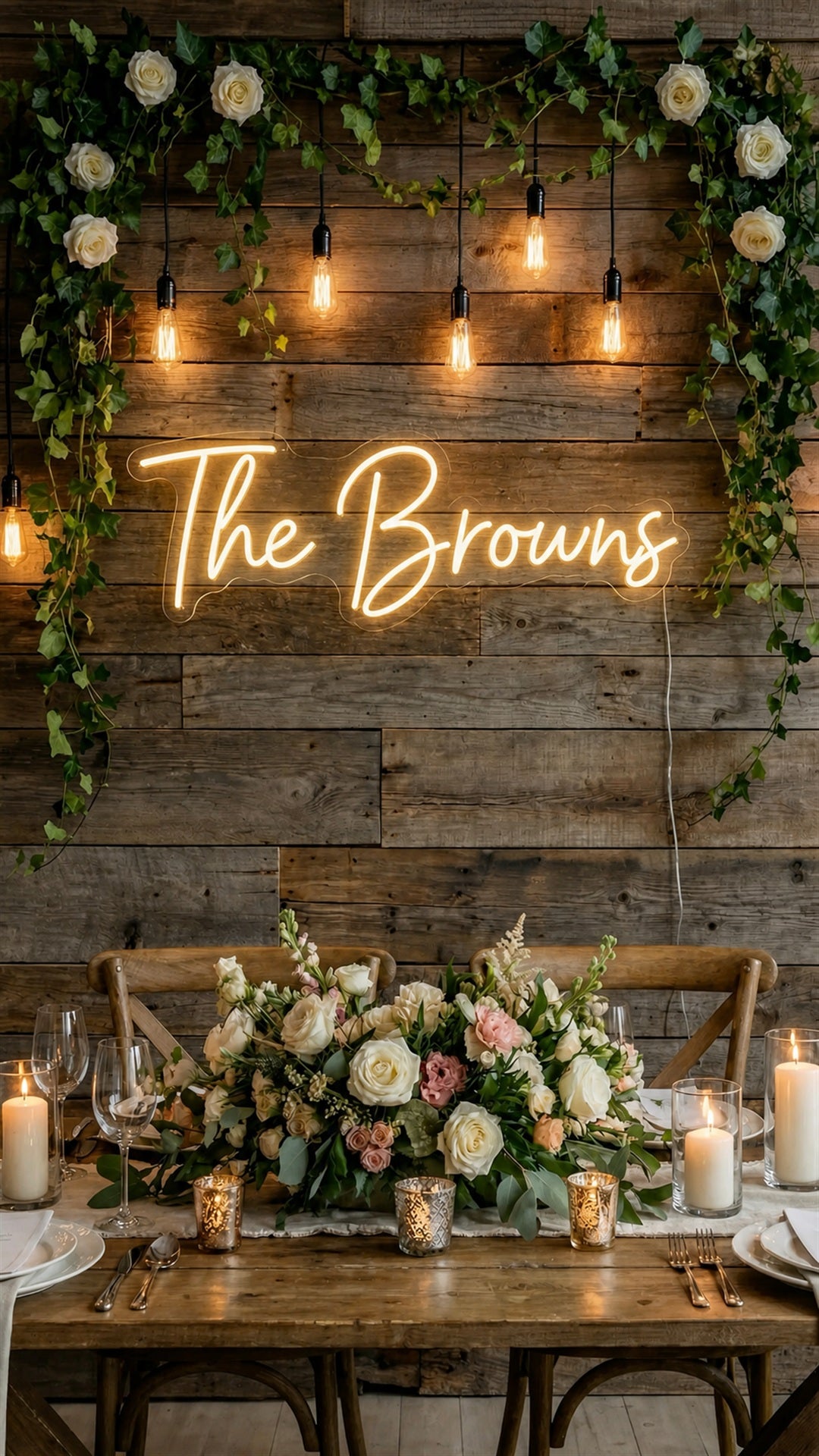 Personalized Wedding Neon Sign | Custom Text for Your Sweetheart Table