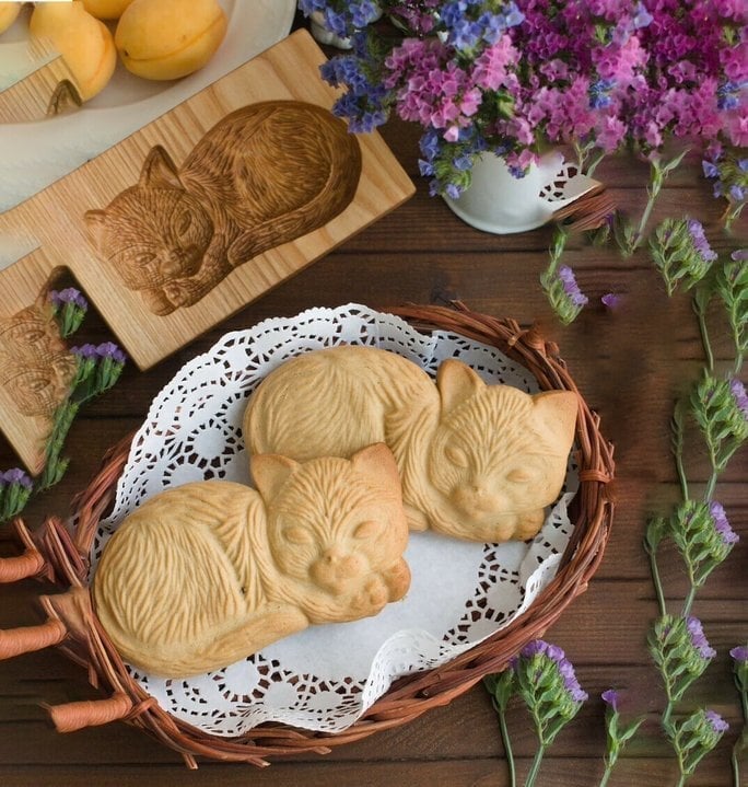 Wood patterned Cookie cutter - Embossing Mold For Cookies