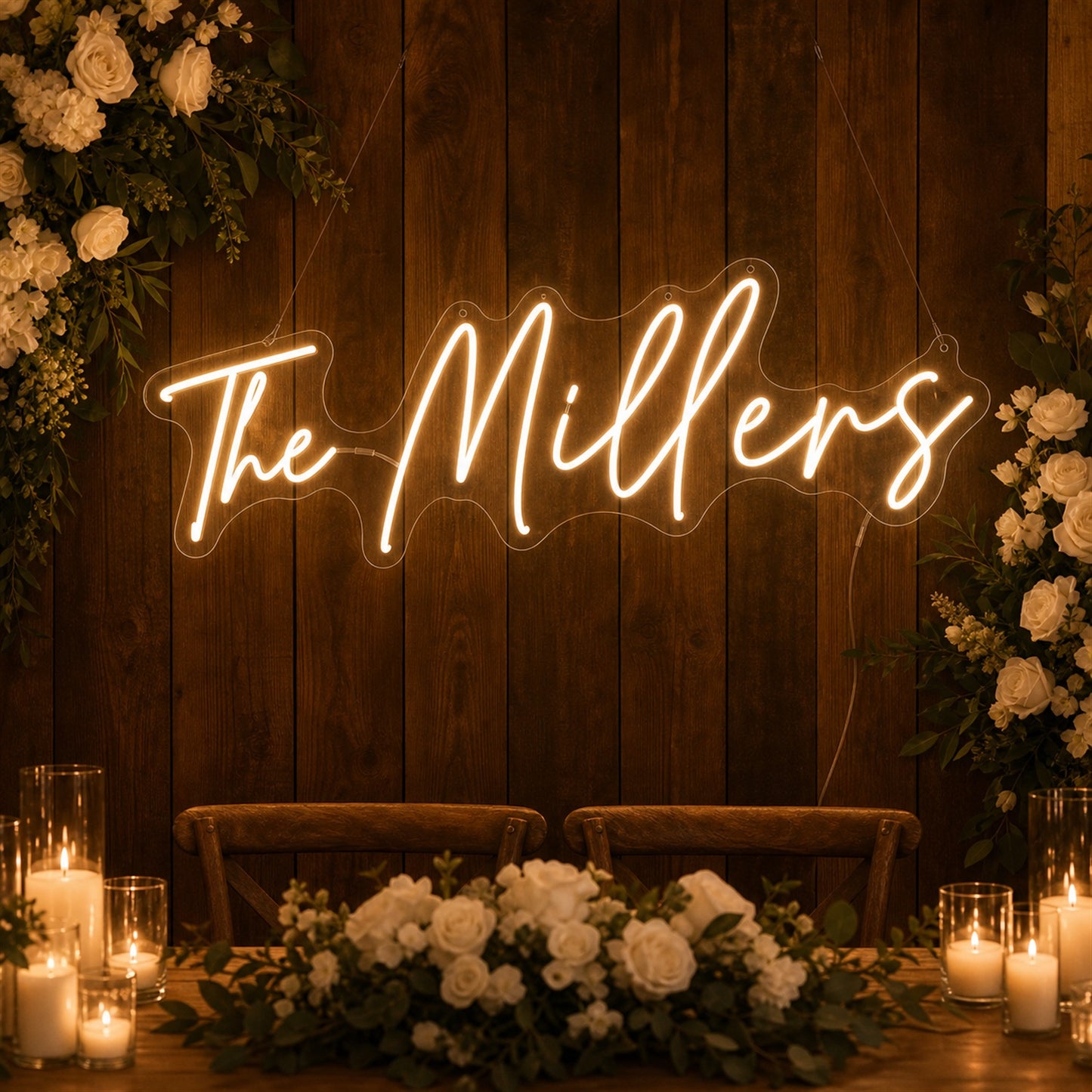 Personalized Neon Wedding Sign | Custom Names or Text for Photo Moments