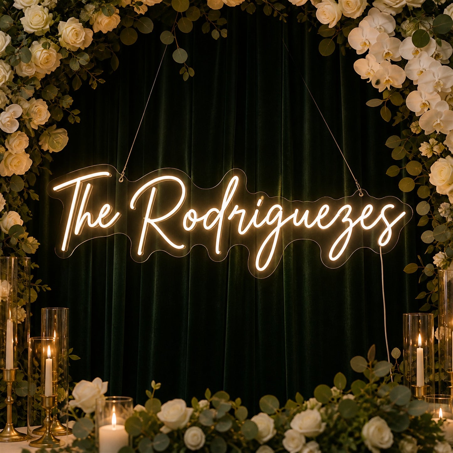 Personalized LED Neon Wedding Sign | Custom Decor for Your Guest Book Area