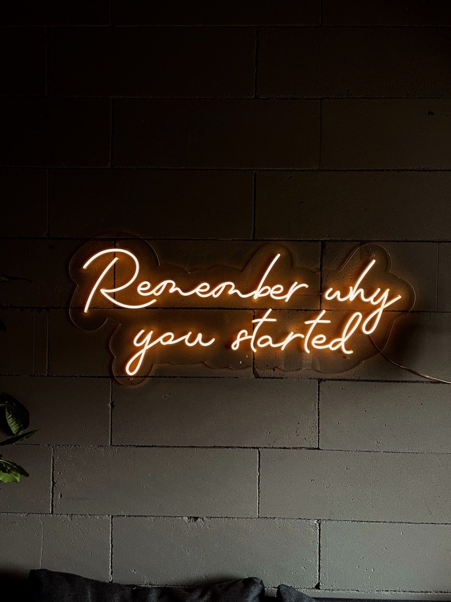 Remember Why You Started Neon Sign