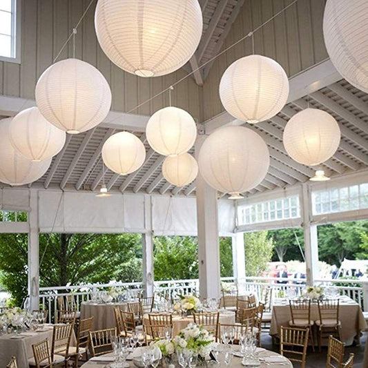 24x Battery Operated LED Party Lights Bulbs for Paper Lantern Balloons Party Decoration, Waterproof - White