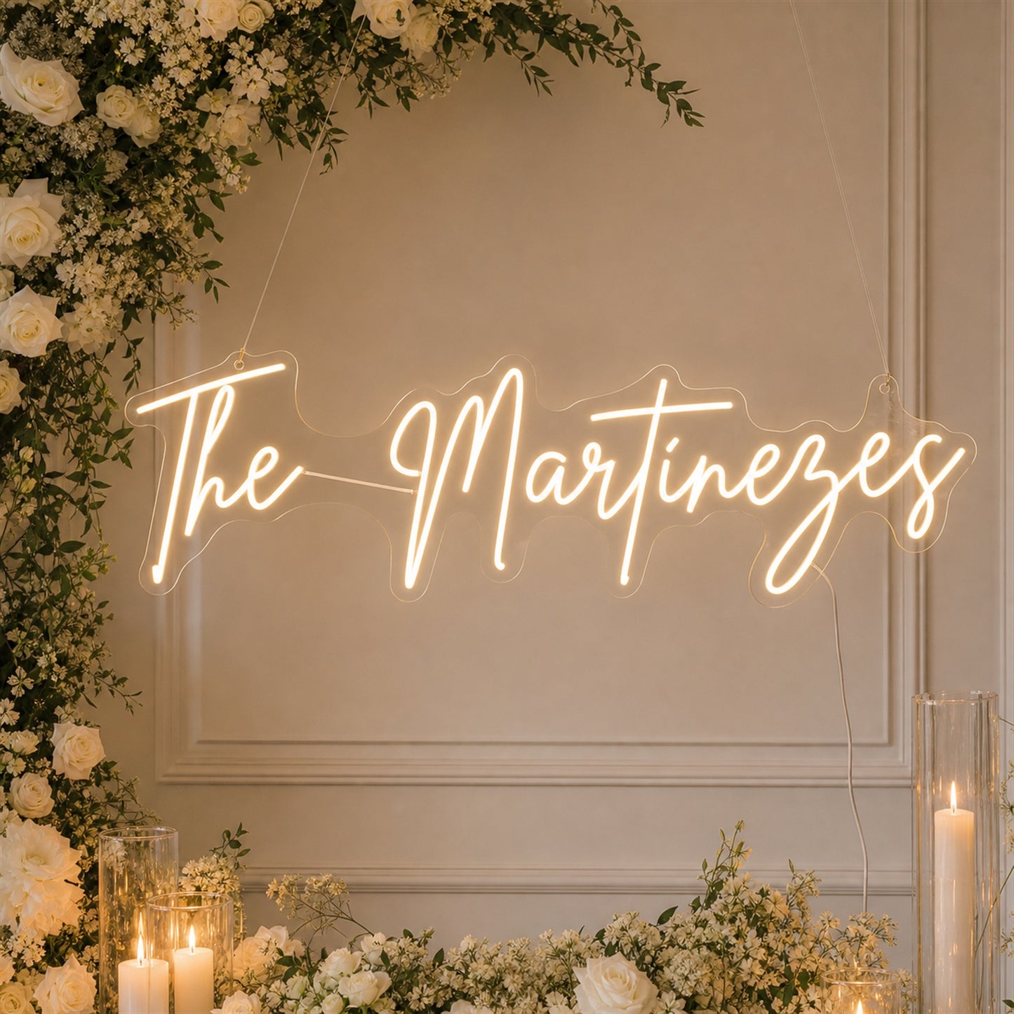 Custom Neon Sign for Wedding Receptions | Personalized LED Reception Bar Area Decor
