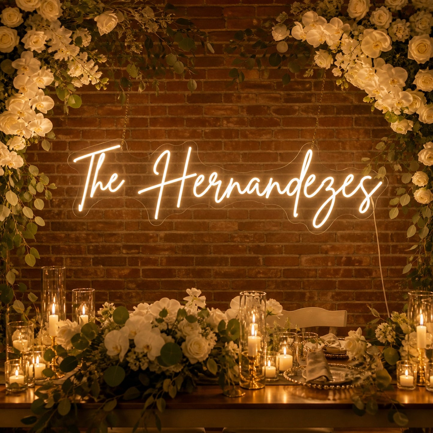 Custom Family Name or Text Neon Sign | Personalized Wedding LED Decor