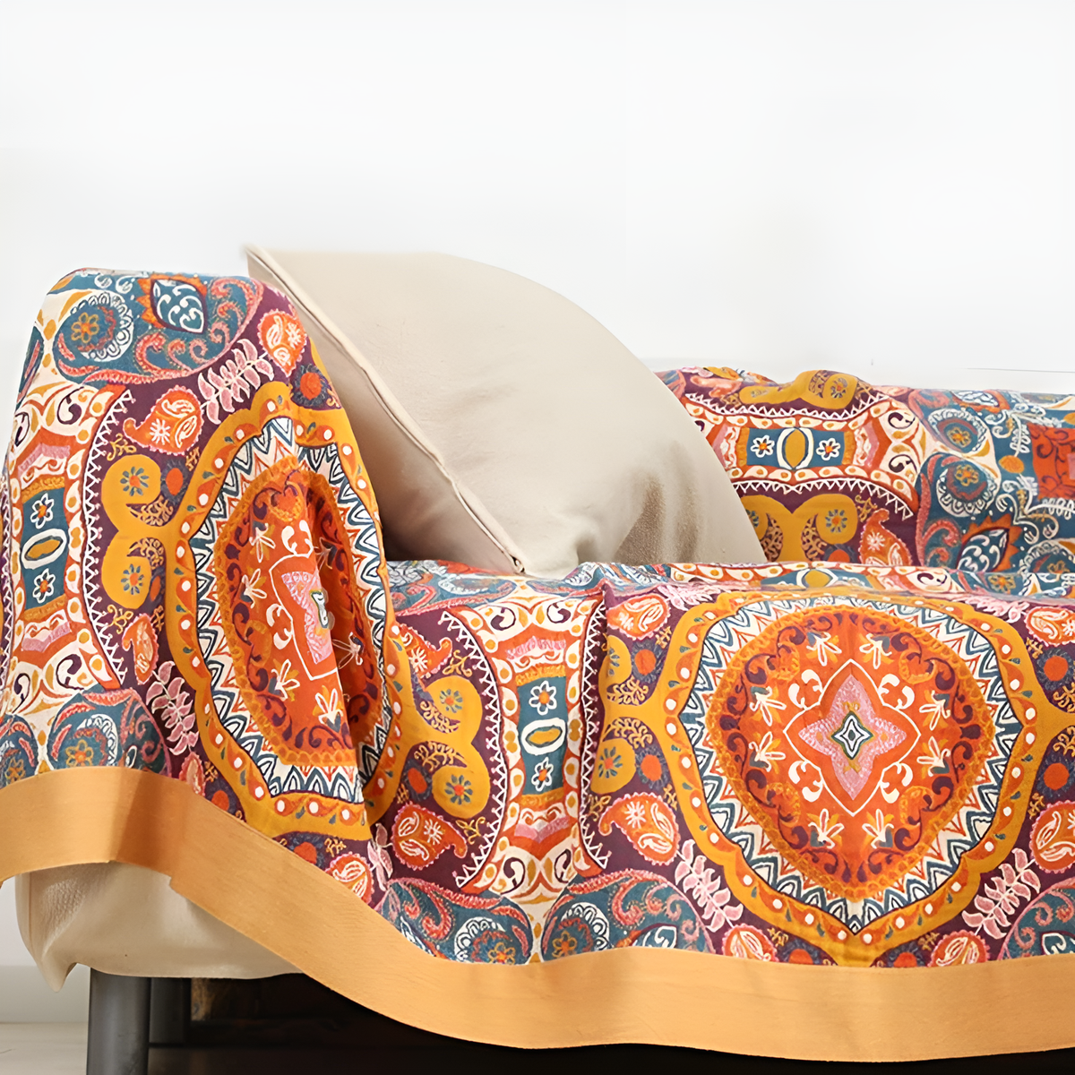 Sunrise Boho Reversible Cotton Blanket