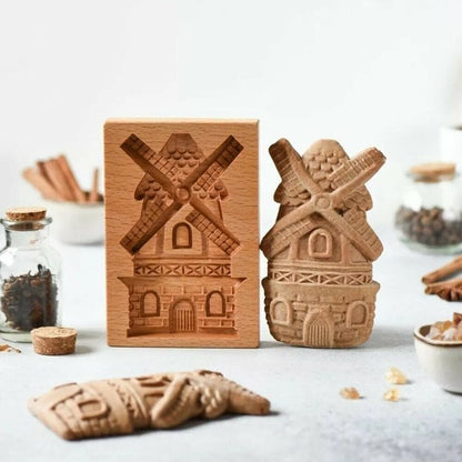 Wood patterned Cookie cutter - Embossing Mold For Cookies