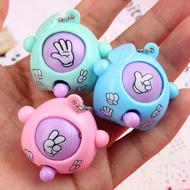 30/60pcs of Mini Rock-Paper-Scissors Game Keychain Fidget Toys