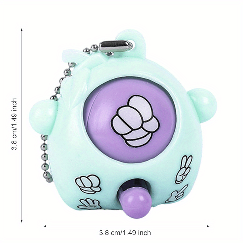 30/60pcs of Mini Rock-Paper-Scissors Game Keychain Fidget Toys