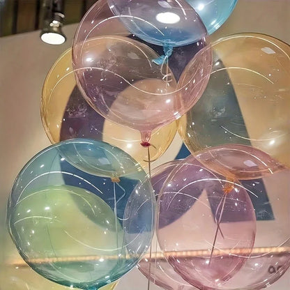 Luxury Crystal Clear Bobo Balloons / Transparent Wedding Birthday Event Balloon Decor