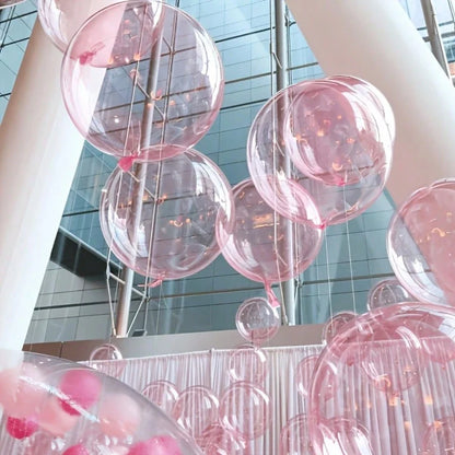 Luxury Crystal Clear Bobo Balloons / Transparent Wedding Birthday Event Balloon Decor