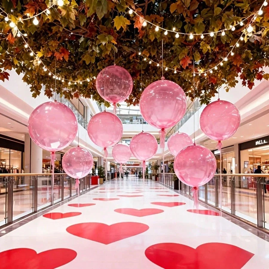 Luxury Crystal Clear Bobo Balloons / Transparent Wedding Birthday Event Balloon Decor