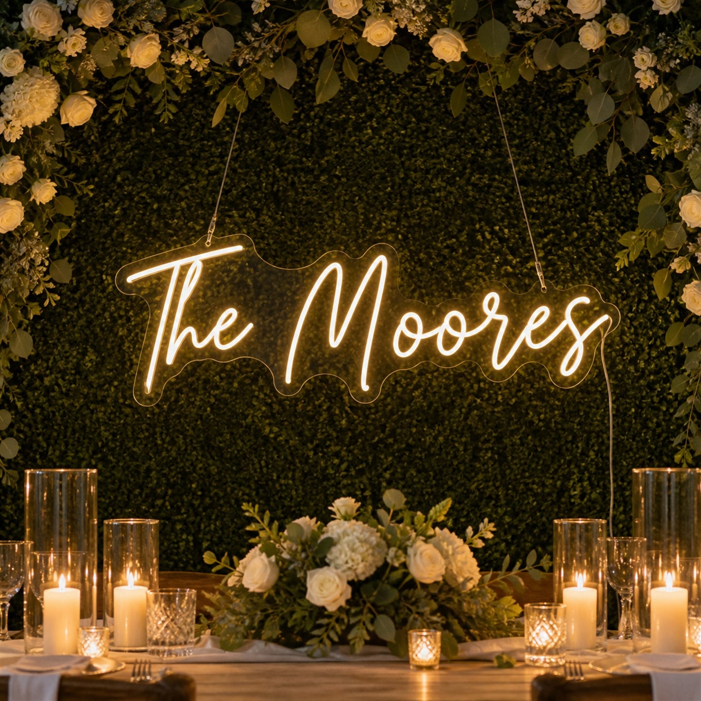 Custom Neon Sign for Wedding Celebrations | Personalized LED Welcome Decor