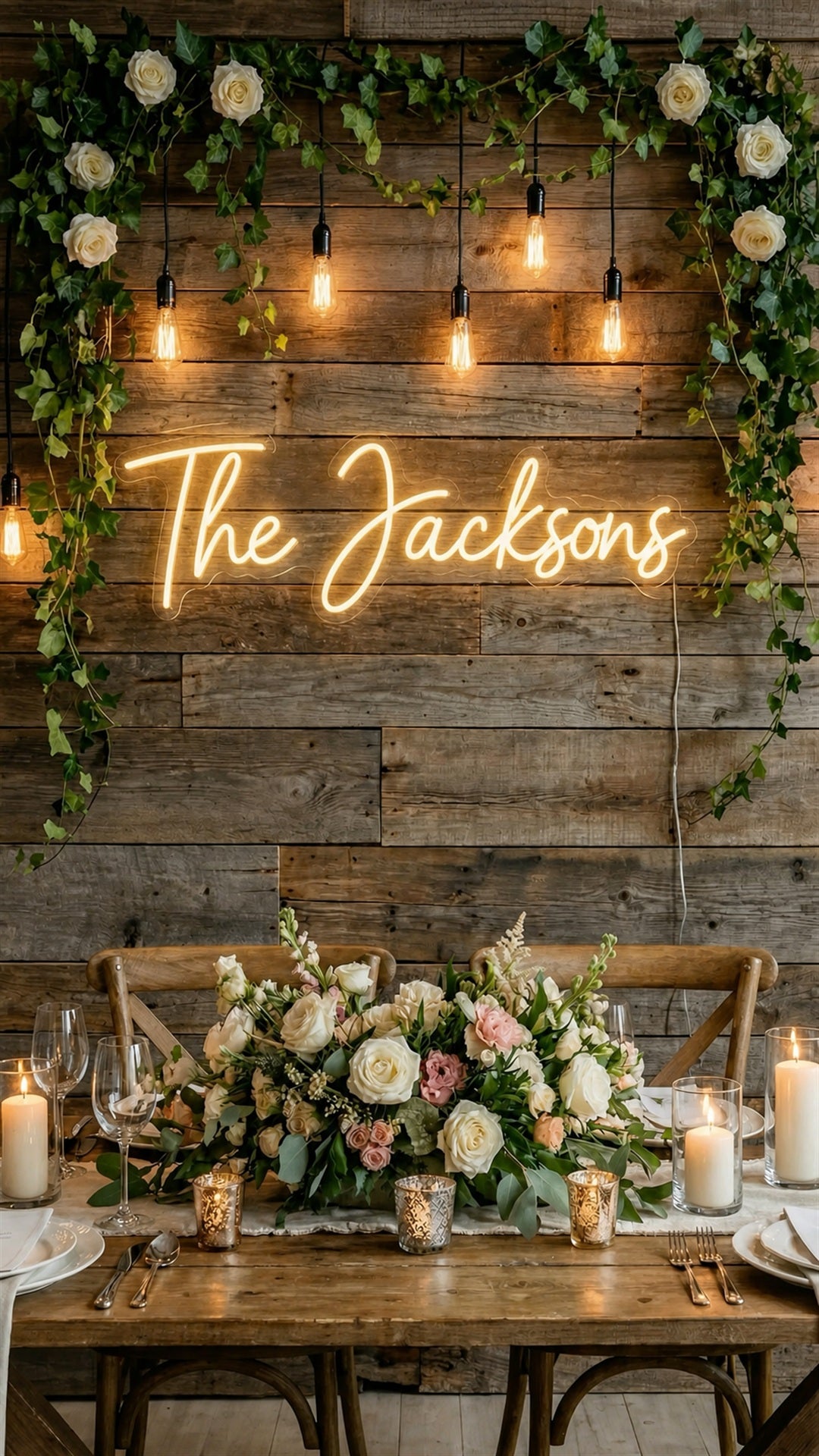 Custom Wedding Neon Sign | Personalized LED Lettering for Your Reception