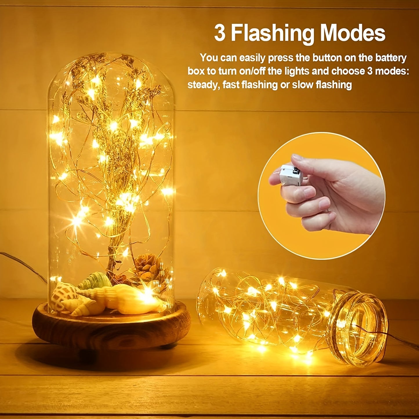 30pcs Fairy Tale Lamp Battery-Powered String Lights - 7 Feet Long with 20 LED
