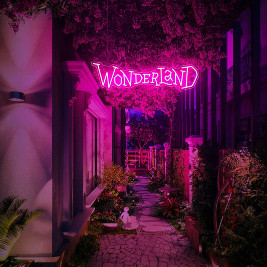 Custom Made Neon Signs, Wonderland Neon Sign, LED Business Sign