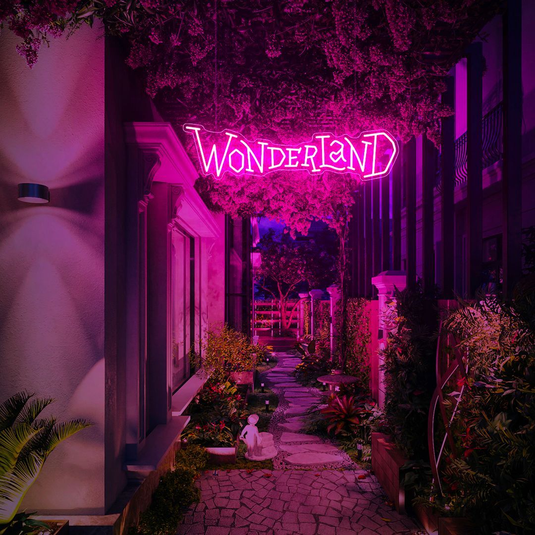 Custom Made Neon Signs, Wonderland Neon Sign, LED Business Sign