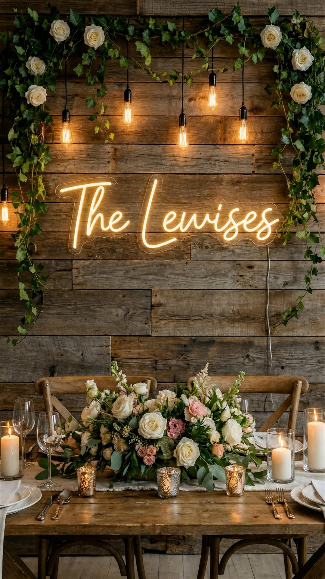 Custom LED Neon Sign for Couples | Personalized Wedding Gift & Celebration Decor