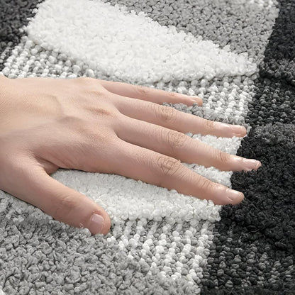 Soft Microfiber Non-Slip Geometric Rug